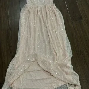 Zara Dresses Zara Peach Maxi Sequin Dress Poshmark
